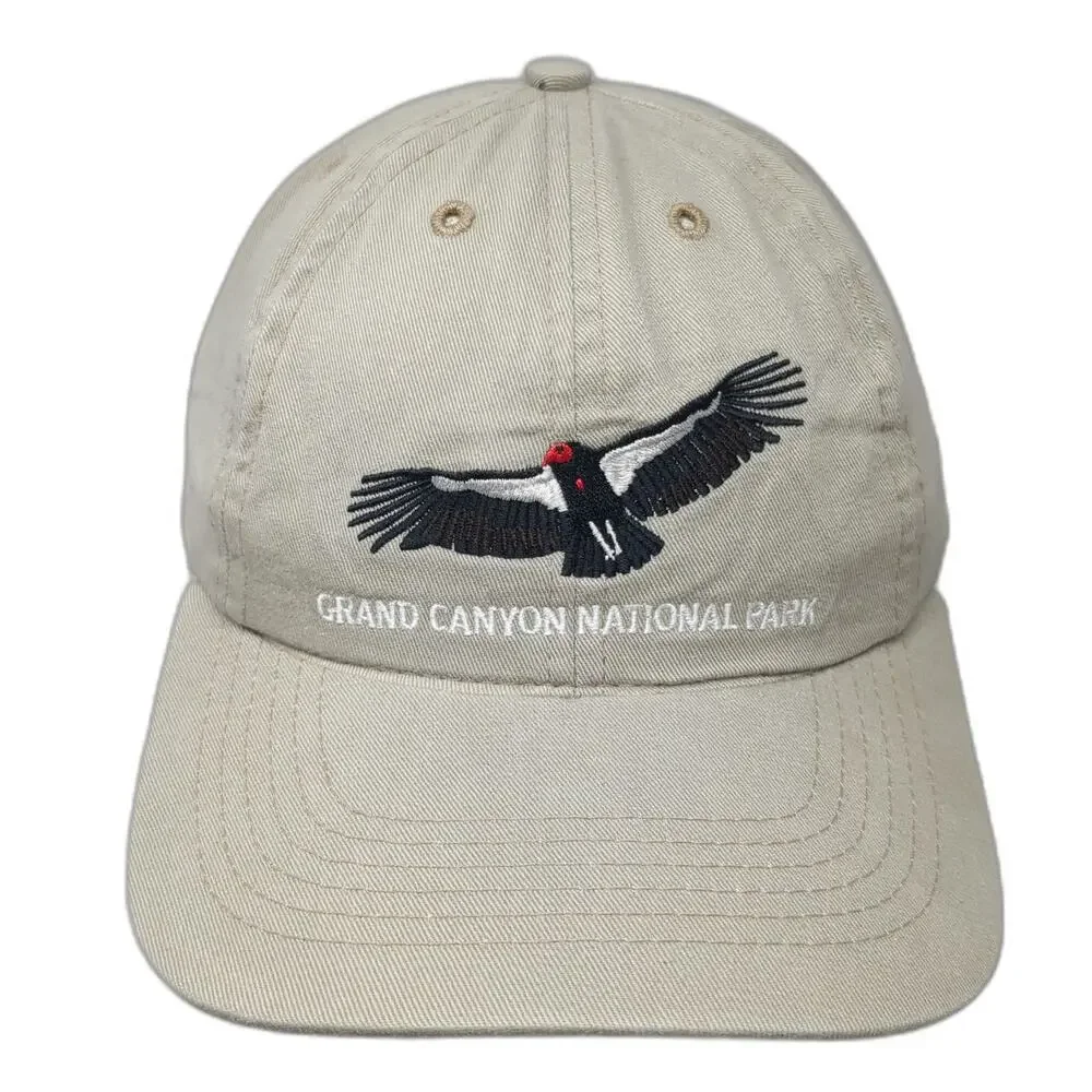 Baseball Cap Beige One Size Grand Canyon National Park Condor Bird Hat Made USA
